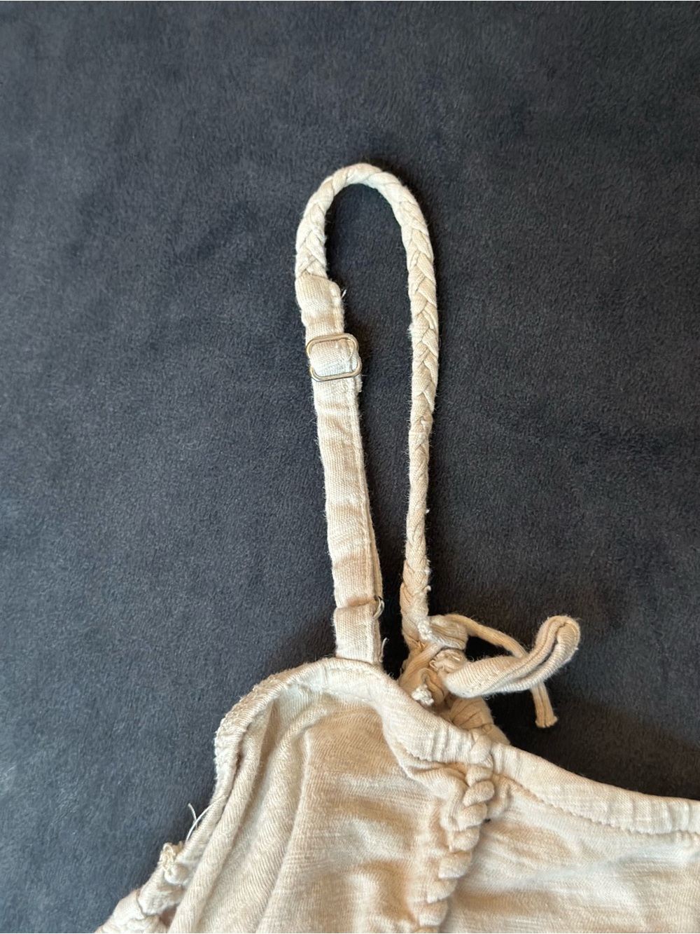 Boston Proper Fringe-Trim Spaghetti Strap Camisole - Cream - Picture 6 of 6